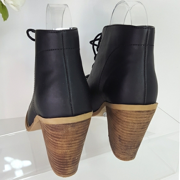 Call It Spring🔖Peep-Toe Lace-Up Block Chunky Heels| Ankle Booties - Picture 6 of 10